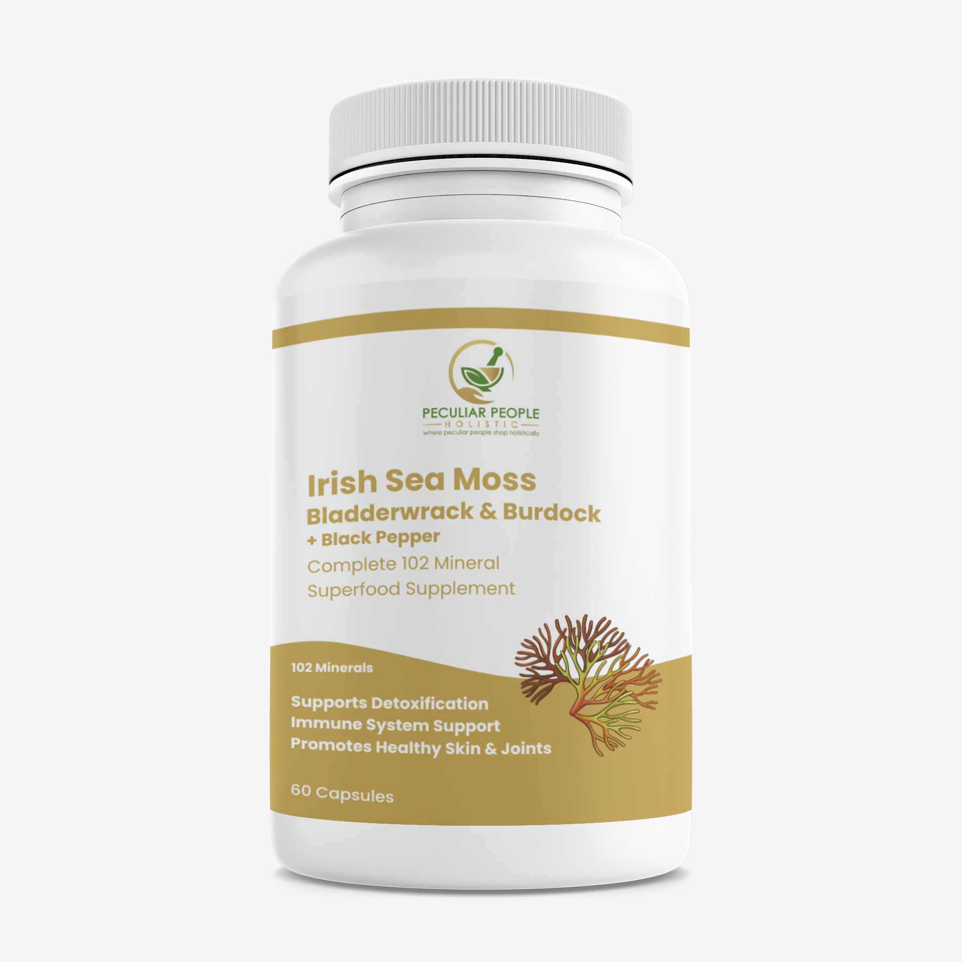 Irish Sea Moss, Bladderwrack & Burdock Root Capsules